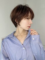 ロンドエニカ 大宮(Lond enika)&nbsp;黒髪カタログ/ショート/オリーブグレー/小顔に見せるヘア/大宮