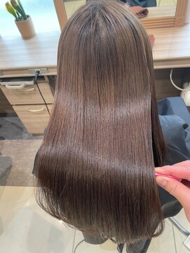 アッシュ 等々力店(Ash) モカグレージュ/ブリーチを使わないダブルカラー 大井町線