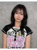 ダークブラウン 透明感カラー ハッシュカット 韓国ヘア 20代