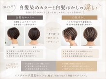 白髪染めカラーとの違い。