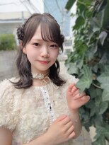 カシュカシュ 表参道(cache cache)&nbsp;編み込みカチューシャひつじヘアツイン団子シースルーぱっつん