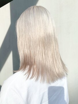 アルバム 銀座(ALBUM GINZA) ホワイトブロンド_ウェーブパーマフォギーベージュ_ba296633