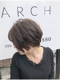 【ARCH 竹田】ショートボブニュアンスパーマアッシュベージュ