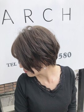 アーチ(ARCH) 【ARCH 竹田】ショートボブニュアンスパーマアッシュベージュ