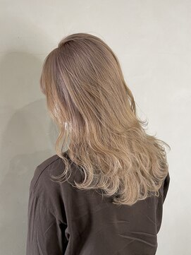 トレヘアー(tRe hair) ピンクベージュ ダブルカラー