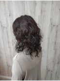 スパイラル風まとまりパーマヘア