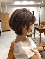 ネイロ 錦糸町(NeiRo)&nbsp;ボブカーキグレージュマッシュショート大人かわいい