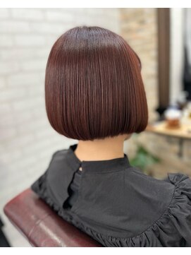 ハサミバイアトリエナガノ 千葉(8sami by atelier nagano) デザインカラー／レイヤーカット/ウエットヘア/オリーブベージュ