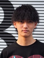 サン(3)&nbsp;メンズウルフ　ツイスパウルフ　マッシュウルフ　黒髪　2