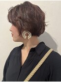 ショートボブカット×レッドブラウンイノアカラー