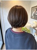 お手入れしやすいショートボブ
