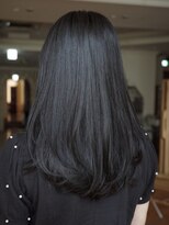 ◆ロングレイヤーカット/銀座/暗髪/地毛風ストレート/黒髪