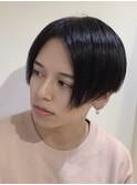 メンズ　爽やかショートのセンター分け