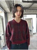 メンズボブウルフメンズミディアムレイヤーカットメンズウルフ