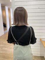 グリーンルームセカンド 結城店(GREEN ROOM. 2nd)&nbsp;透明感カラー　ボブスタイル　外はねボブ　グレージュ　結城市
