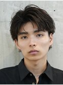 銀座フェザーパーマシャドウパーマニュアンスパーマメンズ前下り