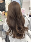 韓国ヘア　透明感　マロンベージュ