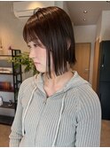 【mimura】ストレートボブ　外はねボブ　ココアブラウン　草加