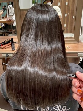 エジョン 八幡山店(Aejon) 大人レイヤーカット白髪ぼかし脱白髪染め40代50代60代