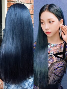 ラレイ ハラジュク(Lalei harajuku) 【白石】カリナ風ブリーチ1回ブルージュカラー透明感原宿