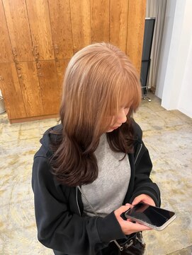 ディフィー 梅田(Defi) ベージュ×ブラウン ルーツカラー♪
