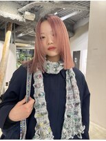 ナヌーク ダイカンヤマ(nanuk daikanyama) ミルクティーベージュ暖色カラーピンクベージュピンクメッシュ