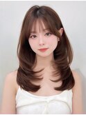 20代30代大人可愛いレイヤーカット髪質改善縮毛矯正ブリーチなし