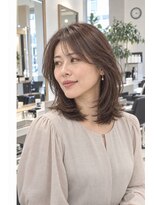 ネイヴスヘアー 香椎照葉店(Neivs Hair)&nbsp;透明感アッシュブラウンのミディアムレイヤー