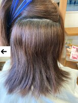 ヘアホスピタル ファニーフェイス(HAIR HOSPITAL funny face)&nbsp;[ビフォー]倉敷/髪質改善/ 縮毛矯正/ヘッドスパ/ミディアムヘア