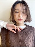 シアーグレージュ×フレンチガーリー【ショートパーマ】01