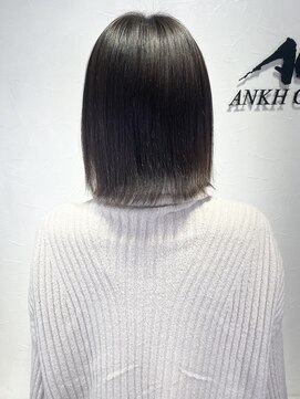 アンク クロス 池袋北口店(ANKHCROSS) 《アンククロスYUKI》韓国風アッシュグレー 暗髪アッシュグレー