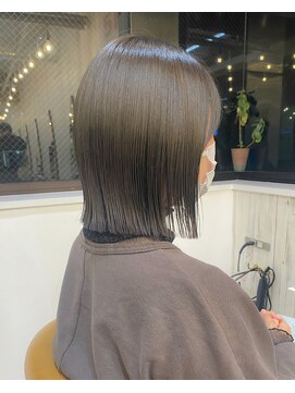 ロンドアジュール 横浜(Lond azur) 黒髪でも可愛い切りっぱなしボブ♪【久保田夢美】横浜イメチェン