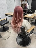 ピンクエクステグラデーション