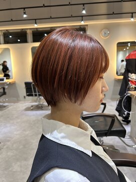 サロンドミルク 溝の口店(salon de MiLK) 頭の形が綺麗に見えるピンクベージュショート