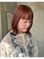 テトヘアー(teto hair) シースルー前髪カットオレンジ暖色カラー