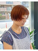 シアエミュー 新越谷店(SHEER emu)&nbsp;オレンジカラーとレイヤーカット