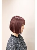 20代30代40代前下がりストレート小顔補正立体カット