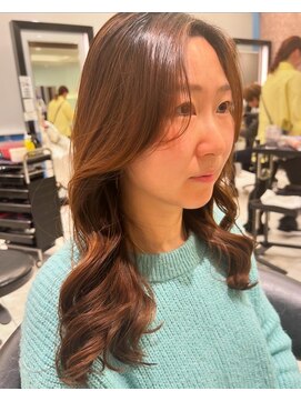 アピッシュ ギンザ(apish ginza) コテ巻き風パーマ/韓国パーマ/波巻き/伸ばしかけ