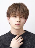 シースルーマッシュセンターパートツーブロック刈り上げ韓国ヘア