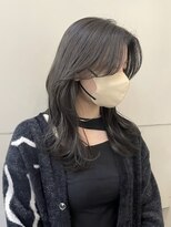 キャンバス バイ ネオリーブ 横浜西口(Canvas by neo.)&nbsp;ミディアムくびれレイヤーカット透け感ダークグレージュ【横浜】