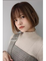 ラナホンジン(Lana HONJIN)&nbsp;韓国風/透明感カラー/オリーブベージュ/前髪/小顔カット