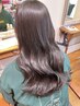 [頭皮もお疲れの方] カット＋カラー+髪質改善パールプラチナTＲ＋炭酸スパ