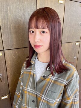 ソレイユ フタガワ(SOLEIL FUTAGAWA) 【ミディアムヘア】【切りっぱなし】【暖色ヘア】