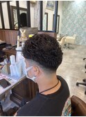 オールバックパーマ