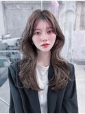 美髪韓国レイヤーイメチェン夏ハイライトカラーくびれヘア