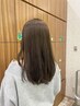ブリーチなしダブルカラーで透明感のある艶髪へ【吉川限定】＊カットなし