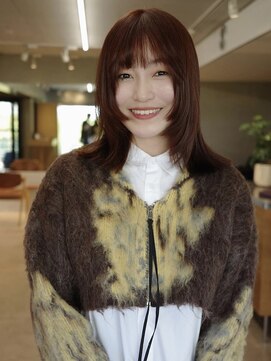 レイヤーミディアム×オレンジブラウン