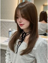 ロンド 銀座(Lond)&nbsp;Shina★ 黒髪ココアベージュ小顔レイヤー髪質改善縮毛矯正