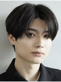 原宿ニュアンスパーマ毛流れヘアセンターパート大人ビジネスヘア