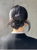 ヘアセット 結婚式ヘア お呼ばれヘア タイトヘア カチモリ 原宿